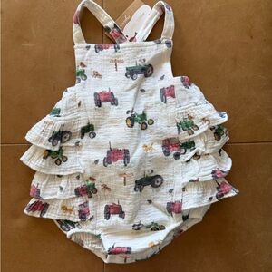 Angel Dear Organic Cotton Bubble Romper 12-18M NWT